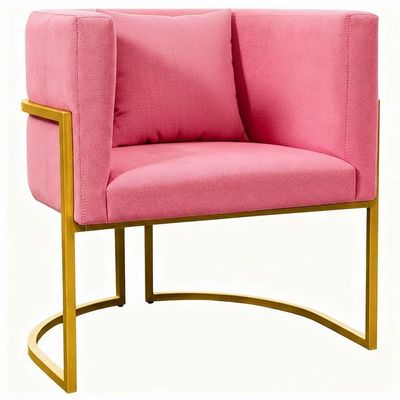 Poltrona / Cadeira Luna Base Metalica Smf Decor Cor:preto