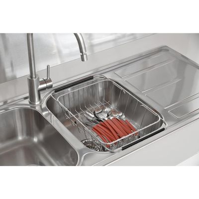 Cesto Aramado Retangular Tramontina em Aço Inox com Alça Regulável para Cubas e Pias