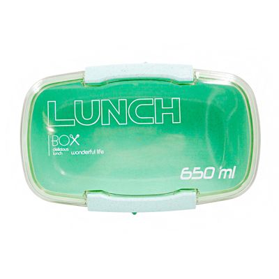 Marmita Pote 650ml Com Tampa Garfo Colher Verde