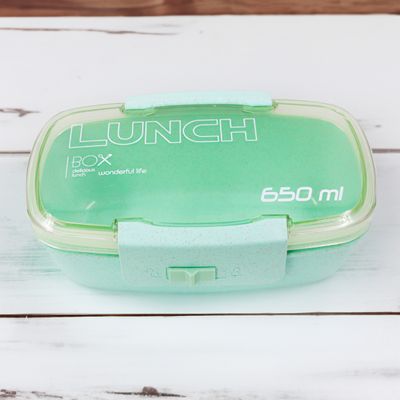 Marmita Pote 650ml Com Tampa Garfo Colher Verde