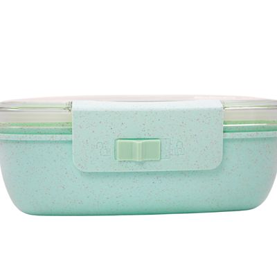 Marmita Pote 650ml Com Tampa Garfo Colher Verde