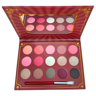 Paleta de Sombras Profissional 15 Cores com Pincel