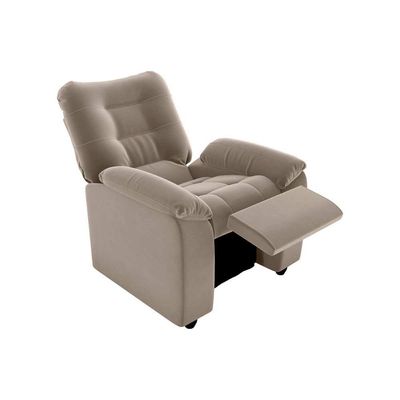 Poltrona Do Papai Reclinável Onix Veludo Marrom Matrix