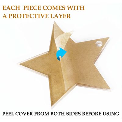 Traceease Pingentes Vazios de Acrílico Transparente em Forma de Estrela 5 cm com Furo para Chaveiro e Artesanato, 3 mm, Pacote com 25 - FG Transparente
