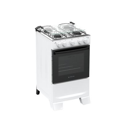 Fogão 4 Bocas Atlas Mônaco Plus Mesa Inox Bivolt Branco