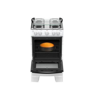 Fogão 4 Bocas Atlas Mônaco Plus Mesa Inox Bivolt Branco
