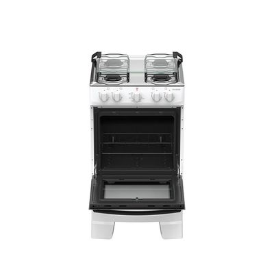Fogão 4 Bocas Atlas Coliseum Plus Mesa De Inox A Gás Manual Branco
