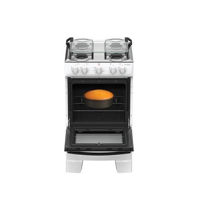 Fogão 4 Bocas Atlas Coliseum Plus Mesa De Inox A Gás Manual Branco
