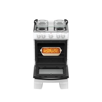 Fogão 4 Bocas Atlas Coliseum Plus Mesa De Inox A Gás Manual Branco