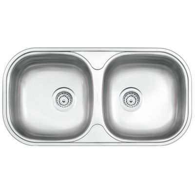 Cuba Dupla de Sobrepor Isis Aço Inox Acetinado 2C 34 BS - Tramontina 94032/102