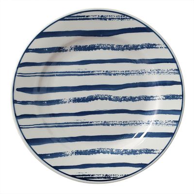 Prato Raso de Cerâmica Donna Margaridas 24cm 6 Unidades - Biona 149830