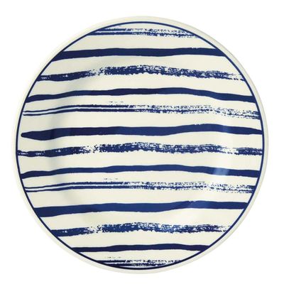 Prato Raso de Cerâmica Donna Margaridas 24cm 6 Unidades - Biona 149830
