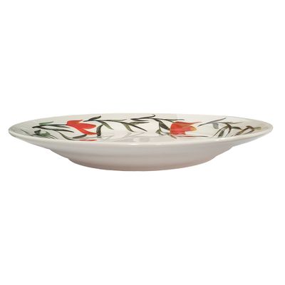 Prato Raso de Cerâmica Donna Lírios 24cm 6 Unidades - Biona 5410
