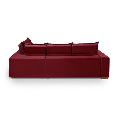 Sofá De Canto 5 Lugares 270cm Retrátil E Reclinável Vermelho