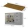 Balcão De Cozinha Com Tampo Henn Americana 120cm 2 Portas Cinza / Nature