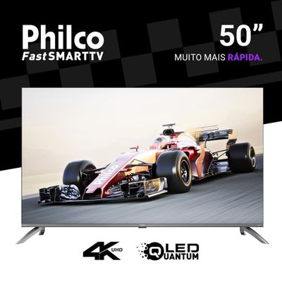 Smart TV 50" Philco QLED UHD Roku P50CRA Bivolt