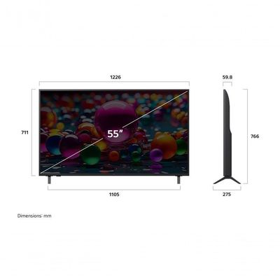 Smart TV LG UHD AI 4K 55 UA75 Processador a7 Gen8 e Tecnologia 2025 55UA7500PSA.BWZ Bivolt