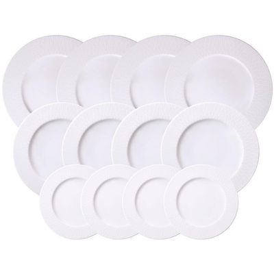 Jogo De Pratos Tramontina Santorini Em Porcelana Decorada 12 Peças - 96589025