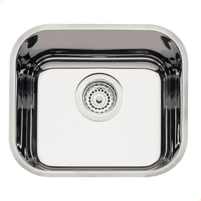 Cuba Tramontina Lavínia 40bl Prime Em Aço Inox Alto Brilho 40x34 Cm Com Válvula 94020207