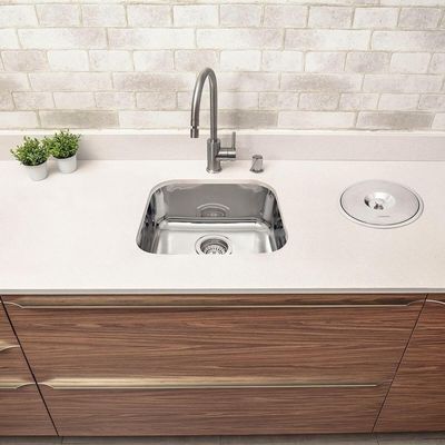 Cuba Tramontina Lavínia 40bl Prime Em Aço Inox Alto Brilho 40x34 Cm Com Válvula 94020207