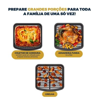 Air Fryer Oven Britânia 11L 8 Funções 1800W BAF11A 110V