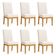 Kit 6 Cadeiras De Jantar Solana Suede Base De Madeira - Pallazio Cor Bege