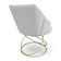 Kit 6 Poltronas Luxo Alana Bouclê Base Luxo Dourado - Pallazio Cor Cinza