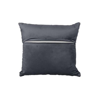 Almofada Tressê 50x50cm Veludo Cinza - Nexta Casa