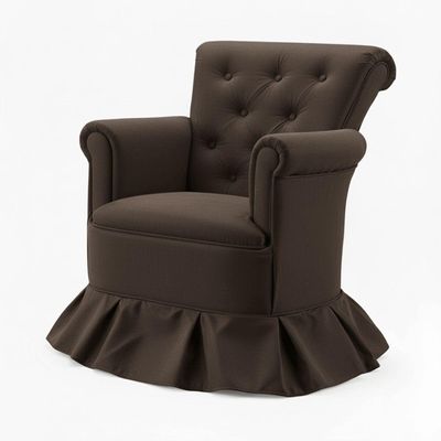 Poltrona Amamentação Quarto Bebê Confortável Descanso Sala Leitura Suede Marrom