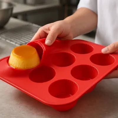 Forma Redonda de Silicone para Pudim Flan e Sobremesas