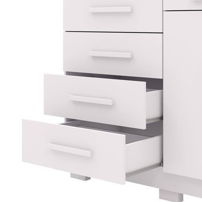 Cômoda 5 Gavetas Com Sapateira 2 Portas Branco