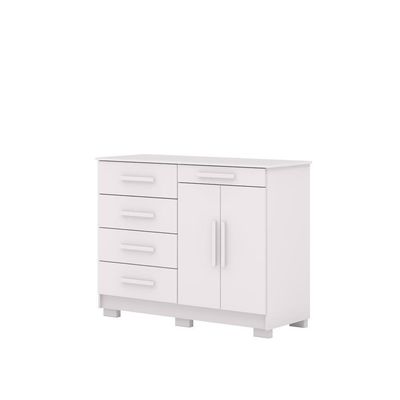 Cômoda 5 Gavetas Com Sapateira 2 Portas Branco