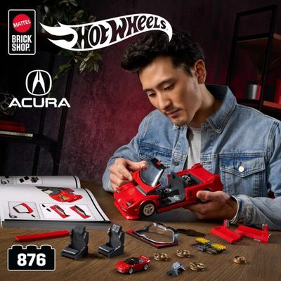 Hot Wheels Brick Shop  876 Peças 90 Acura NSX - Mattel JFT17