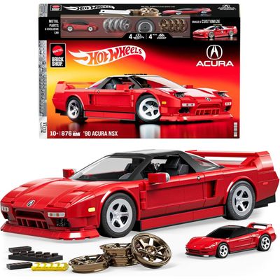Hot Wheels Brick Shop  876 Peças 90 Acura NSX - Mattel JFT17