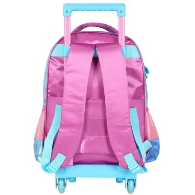 Mochila Escolar Infantil Stitch Costas +Rodinhas Roxo Luxcel