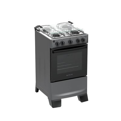 Fogão 4 Bocas Atlas Mônaco Plus Mesa Inox Bivolt Titanium
