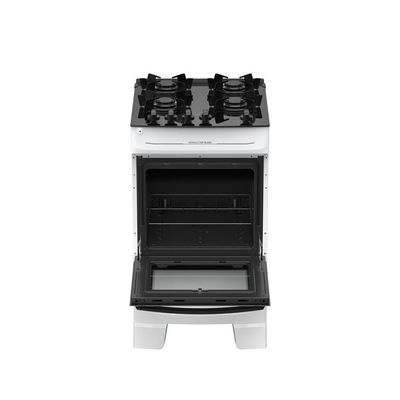 Fogão 4 Bocas Atlas Mônaco Top Glass Mesa De Vidro Branco Bivolt