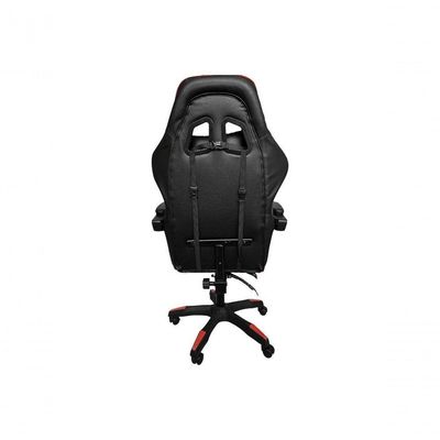 Cadeira Gamer Impact Red em Tecido com Encosto Reclinável, Apoio de Braços Ajustável e Almofadas