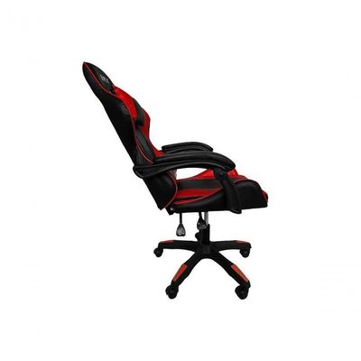 Cadeira Gamer Impact Red em Tecido com Encosto Reclinável, Apoio de Braços Ajustável e Almofadas
