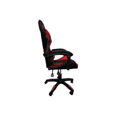 Cadeira Gamer Impact Red em Tecido com Encosto Reclinável, Apoio de Braços Ajustável e Almofadas