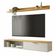 Rack Tv 55 Pol. Suspenso 136cm 1 Porta Lila Off/nature Z49 - Mpozenato