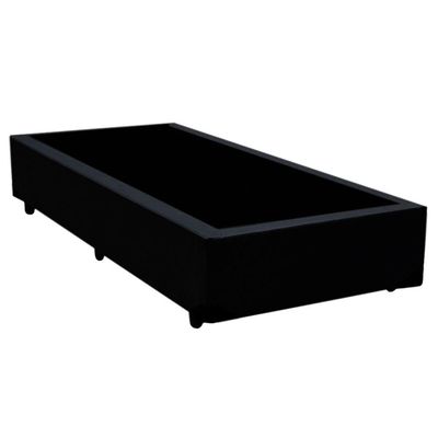 Cama Box Solteiro Sintético Mega Cama Preto 88x188x42cm