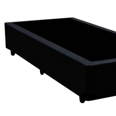 Cama Box Solteiro Sintético Mega Cama Preto 88x188x42cm