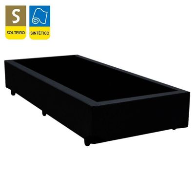 Cama Box Solteiro Sintético Mega Cama Preto 88x188x42cm