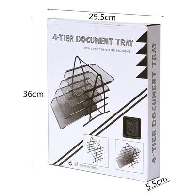 Organizador Triplo De Mesa Com 3 Divisórias Para Documentos E Papel