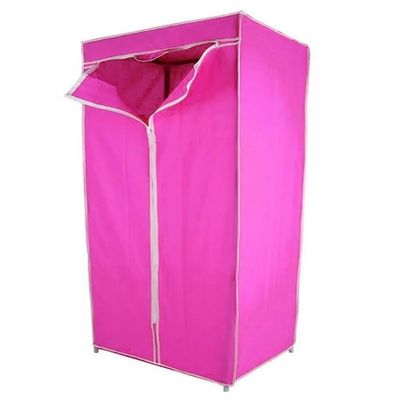 Armário Multifuncional Portátil Cabideiro E Arara Dobrável Para Praia Rosa