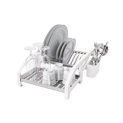 Escorredor 12 Prato Aço Inox Tipo Cama Branco