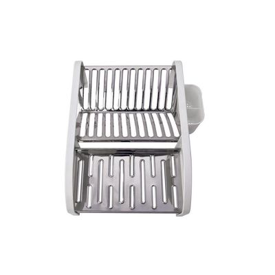 Escorredor 12 Prato Aço Inox Tipo Cama Branco
