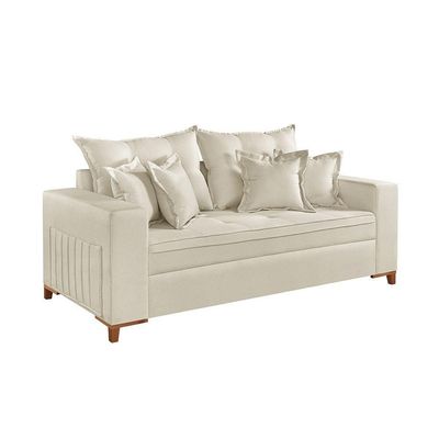 Sofá Martins M-205 Linho 200cm Living Estofados Martins Linho Creme