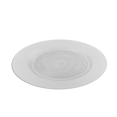 Jogo 8 Prato Raso De Vidro Acquamarine Transparente 22,5cm Class Home